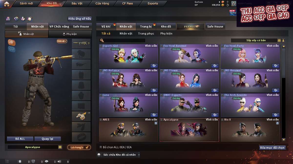 shop acc cf uy tin gia re